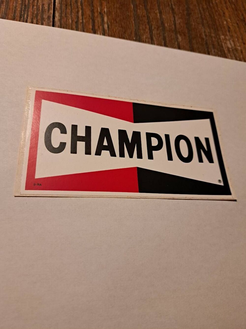 Vintage Champion Spark Plugs 3-RA Decal Sticker Car Race Car Hot Rod Rat Rod